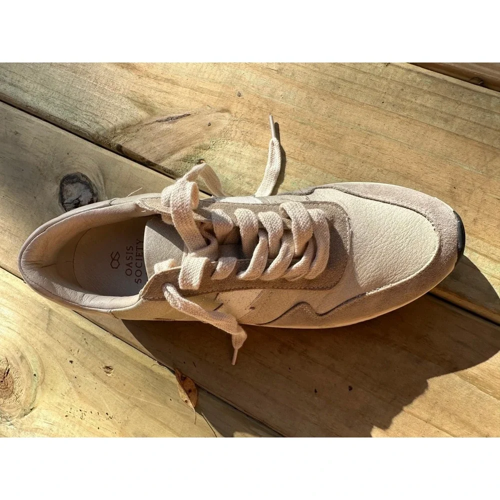 Vici Oasis Society Women's Sneaker | Platform Beige Bolt Gym Shoe |‎ SZ 7